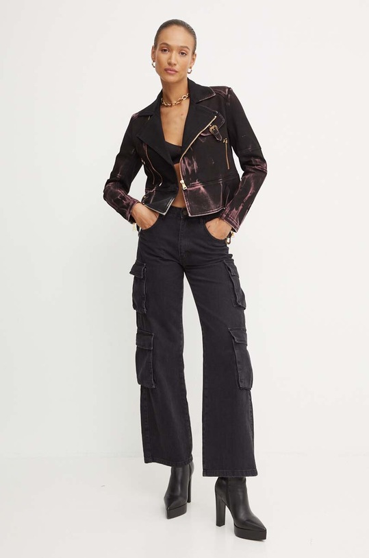 Rifľová bunda Versace Jeans Couture 77HAS460.DW081F01 čierna AW24