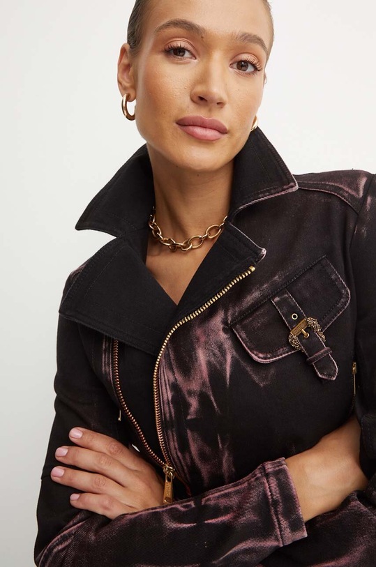 Rifľová bunda Versace Jeans Couture 77HAS460.DW081F01 čierna