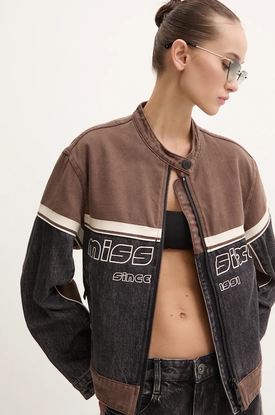 Džínová bunda Miss Sixty bez kapuce hnědá 6L3WJ0300000