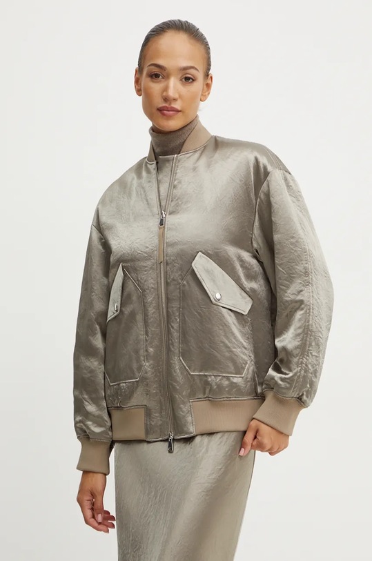 Max Mara Leisure geaca bomber cu captuseala verde 2426486048600