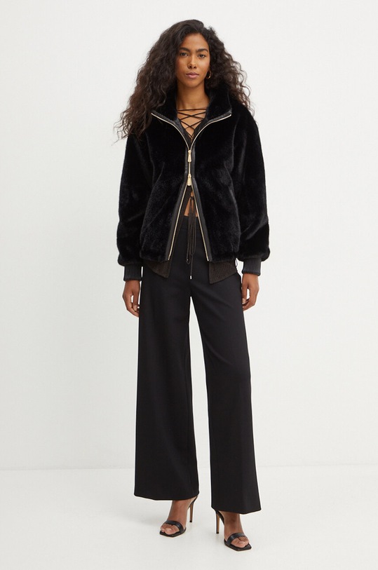 Bunda Luisa Spagnoli SCHEGGIA 541247 černá AW24