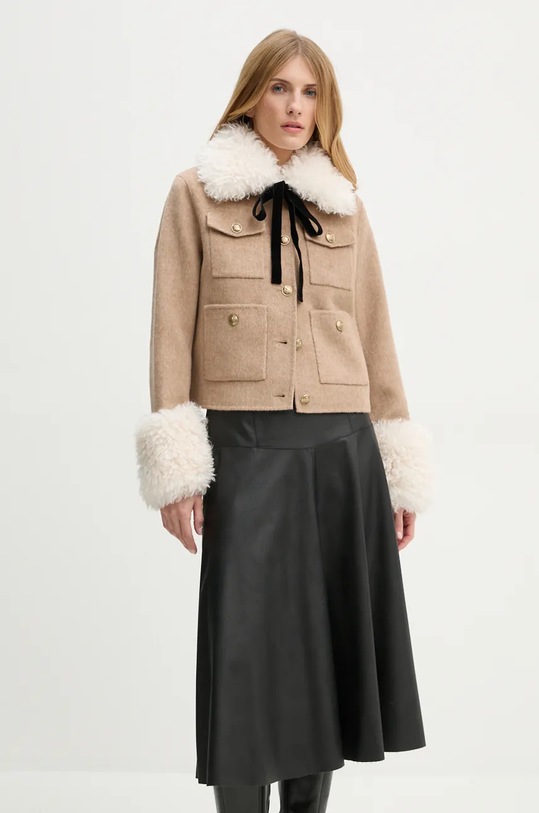 Odjeća Vunena jakna The Kooples FBLO29012K bež