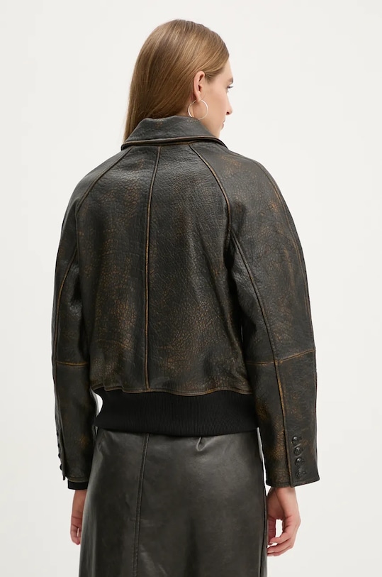 Odjeća Kožna jakna The Kooples FCUI29010K smeđa