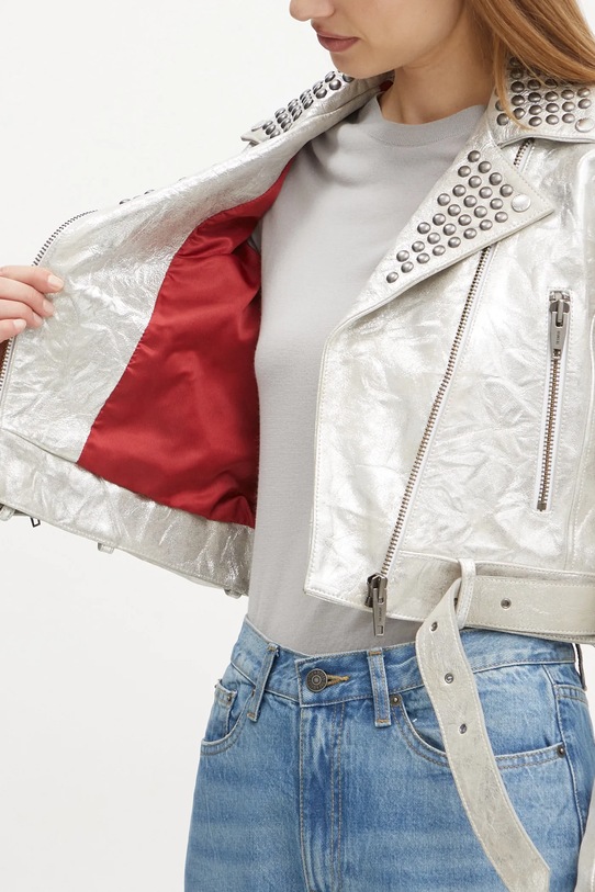 The Kooples geaca din piele intoarsa FCUI29011K