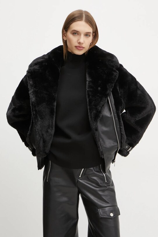 Jakna The Kooples crna FFOU29002K