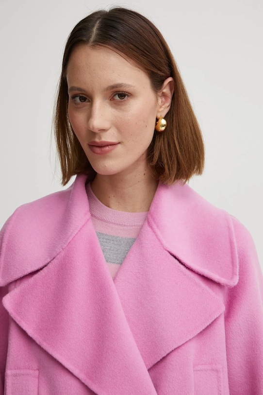 Vlněná bunda Luisa Spagnoli růžová 541522