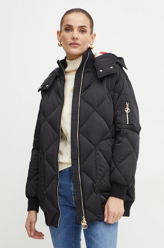 Пуховая куртка Luisa Spagnoli SPIGOLO с капюшоном чёрный 541433