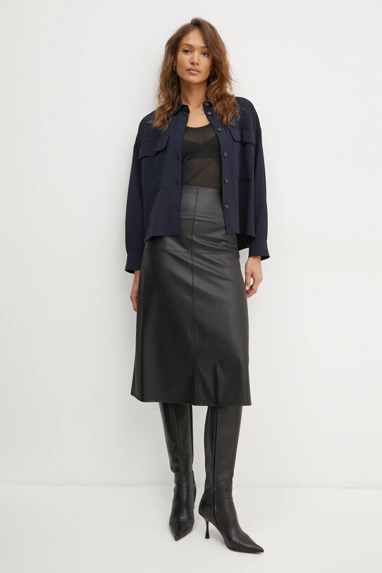 Weekend Max Mara camasa din lana 2425046042600 bleumarin AW24