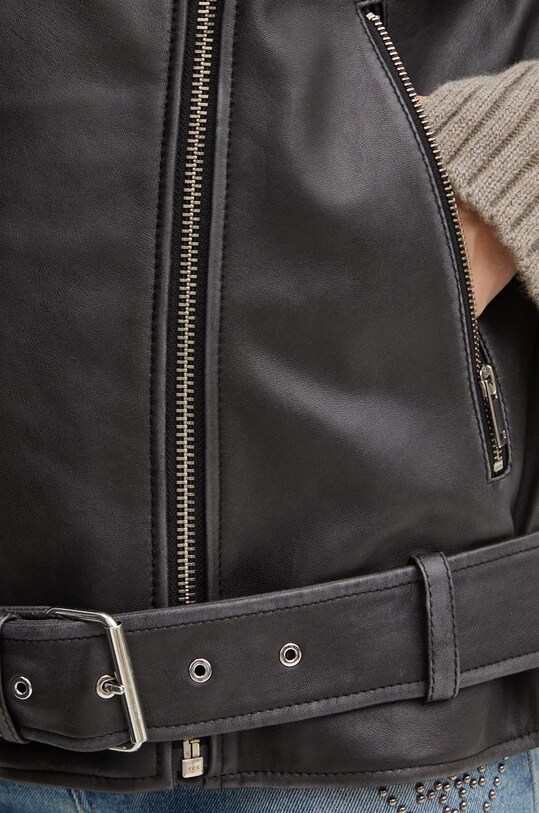 Weekend Max Mara vesta din piele 2425446012600 negru