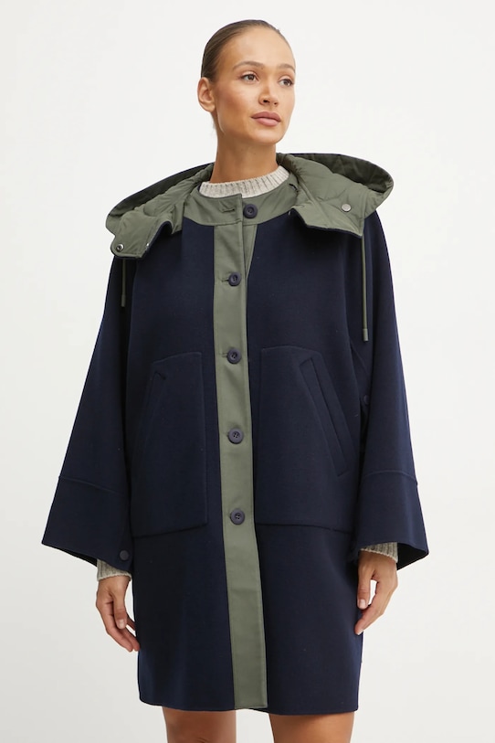 Kaput s primjesom vune Weekend Max Mara 2425496022600 mornarsko plava AW24