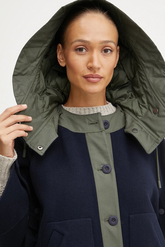 Kaput s primjesom vune Weekend Max Mara mornarsko plava 2425496022600