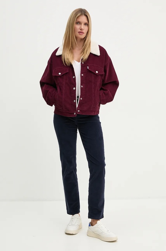 Τζιν μπουφάν Levi's A4435 μπορντό AW24