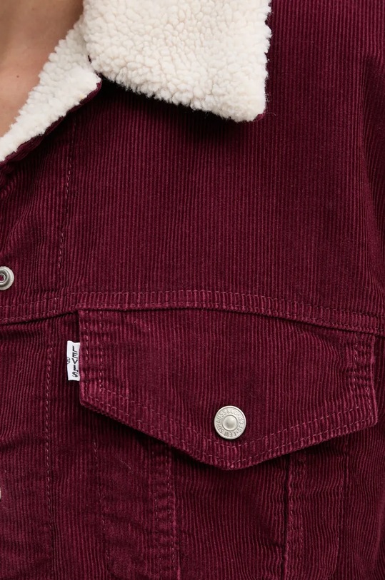 Džínová bunda Levi's A4435 burgundské