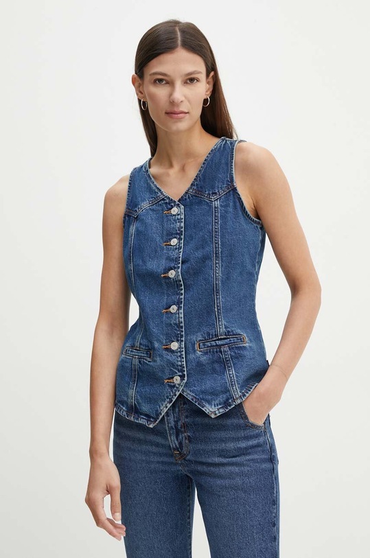 Levi's kamizelka jeansowa tkanina granatowy 000OH
