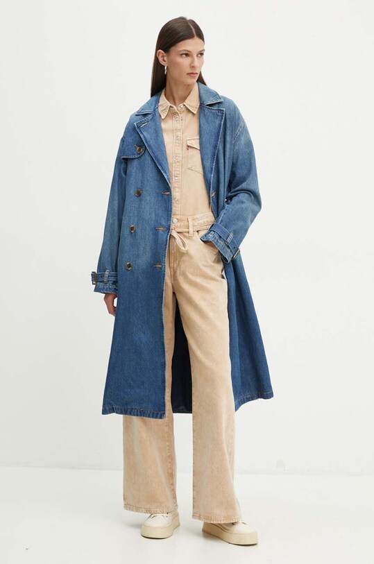 Levi's płaszcz jeansowy A8976 granatowy AW24