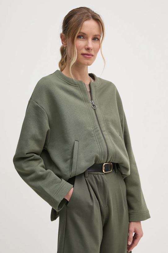 United Colors of Benetton bluza bawełna zielony 36G1D500M