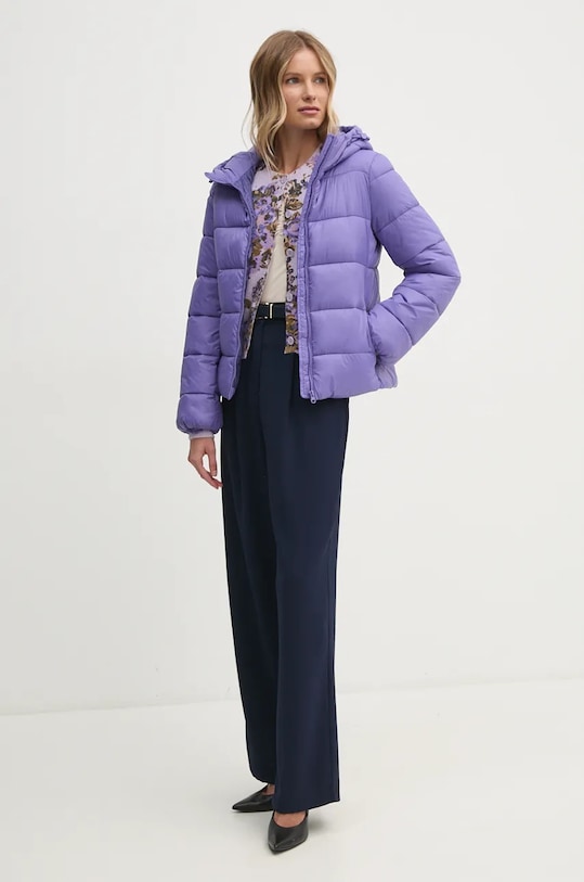 Jakna United Colors of Benetton 2NIWDN079 ljubičasta NC24