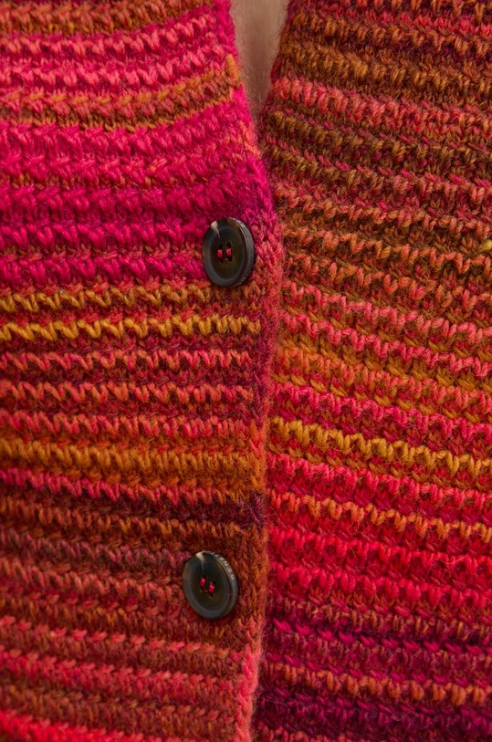 Μάλλινη ζακέτα United Colors of Benetton 105CD6880 κόκκινο