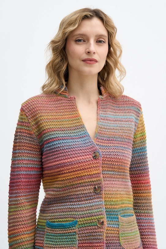 United Colors of Benetton kardigan z dodatkiem wełny różowy 105CD6880