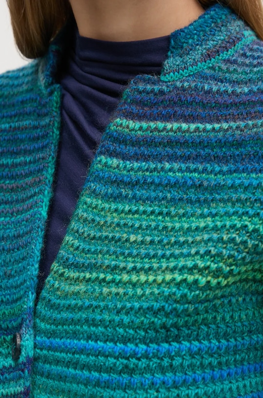 Вълнена жилетка United Colors of Benetton 105CD6880 тъмносин