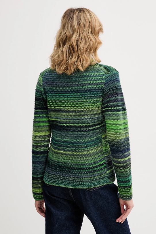 Odzież United Colors of Benetton kardigan z dodatkiem wełny 105CD6880 zielony