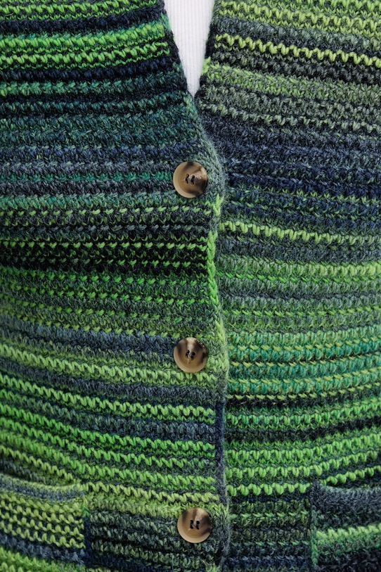 United Colors of Benetton kardigan z dodatkiem wełny 105CD6880 zielony