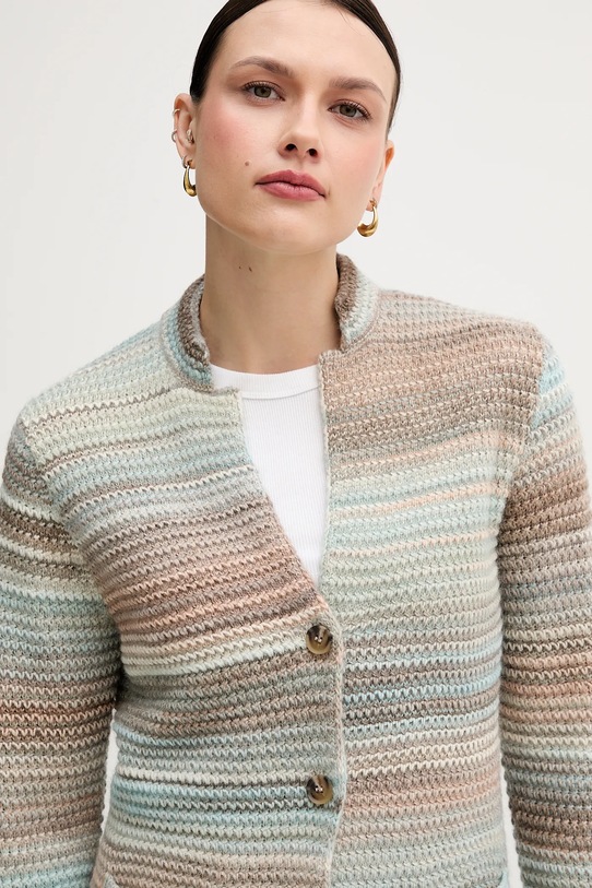 United Colors of Benetton kardigan wełniany beżowy 105CD6880