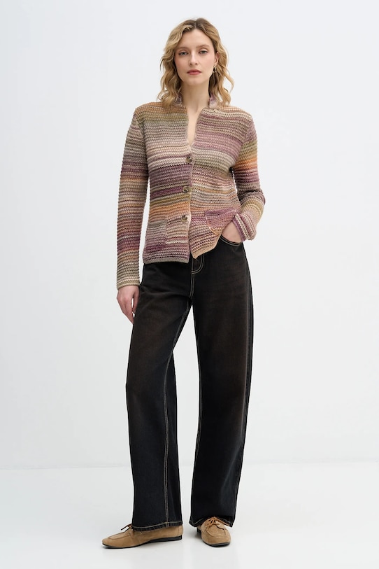 Жилетка с вълна United Colors of Benetton 105CD6880 зелен AW25