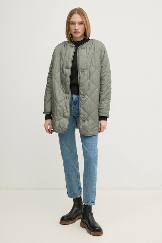 Ρούχα Μπουφάν δυο όψεων United Colors of Benetton 23P8DN06M πράσινο