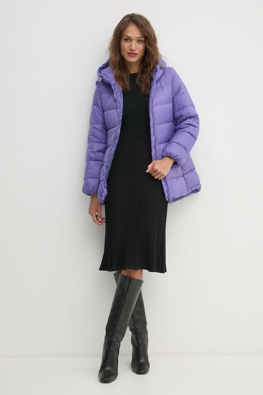 United Colors of Benetton kurtka puchowa 2NIWDN06X fioletowy NC24