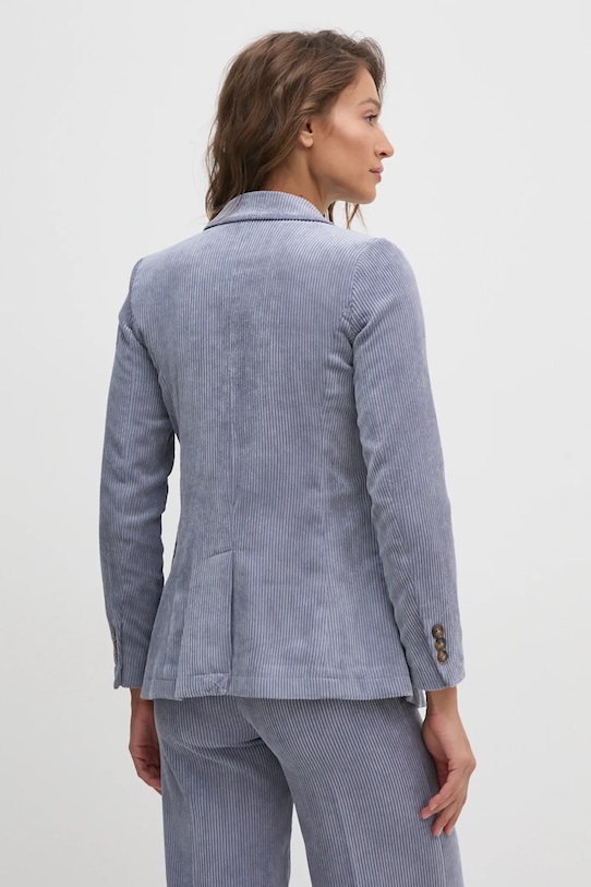 Odzież United Colors of Benetton marynarka welurowa 2Q5GDW02G niebieski