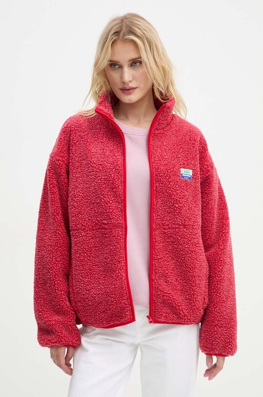American Vintage hanorac fleece imprimeu rosu HOK16CH24