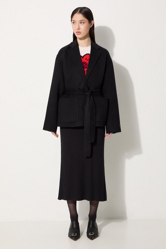 Kenzo wool jacket Double Face Workwear Jacket FE62VE2559WA.99 black AW24