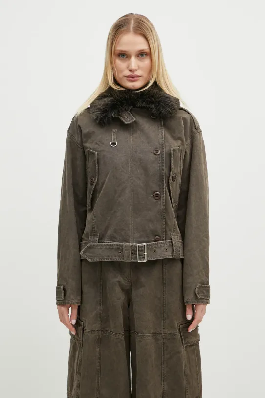 Куртка Kenzo Dyed Canvas Comber інші коричневий FE62OU2129GK.92