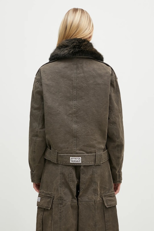 Clothing Kenzo jacket Dyed Canvas Comber FE62OU2129GK.92 brown