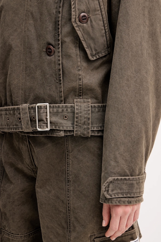 Kenzo kurtka Dyed Canvas Comber FE62OU2129GK.92 brązowy