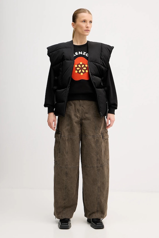 Kenzo bezrękawnik Sleeveless Puffer Jacket FE62OU1269CE.99 czarny AW24