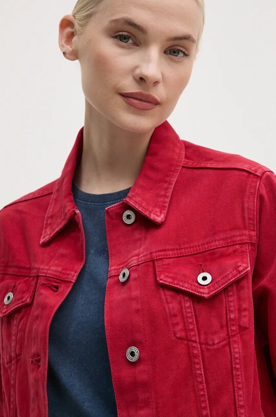 Džínová bunda Pepe Jeans REGULAR JACKET PL402432YH3 červená