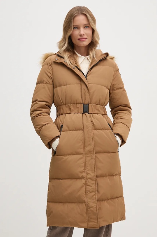 Пухова куртка Pepe Jeans BELLA з утепленням коричневий PL402436