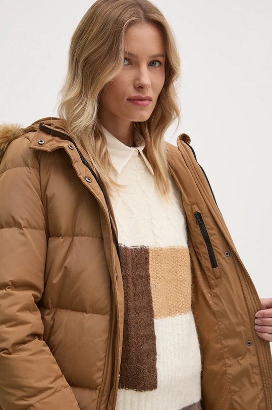 Pepe Jeans kurtka puchowa BELLA PL402436 brązowy