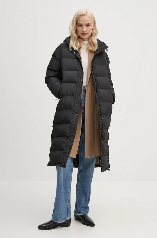 Bunda Pepe Jeans BIBI LONG s podšívkou černá PL402437