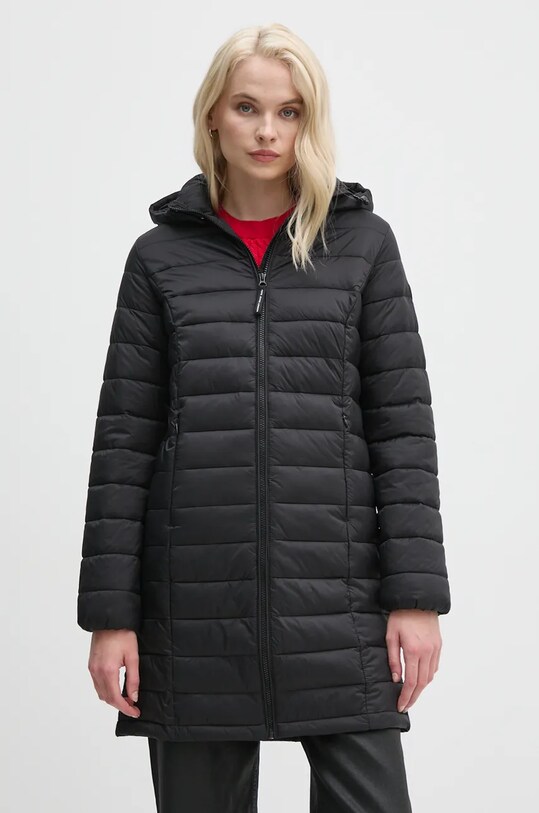 Bunda Pepe Jeans AMMY LONG s podšívkou černá PL402442