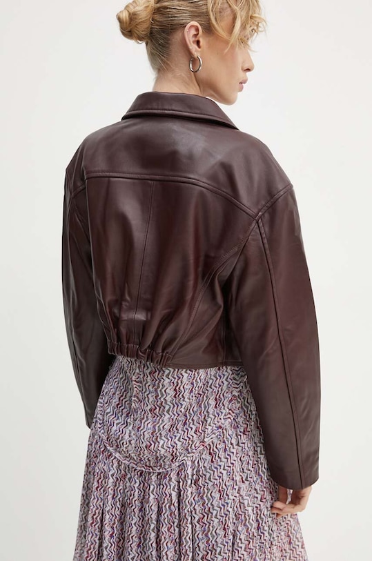 Ruházat IRO bőrdzseki WP137CASTILLI burgundia