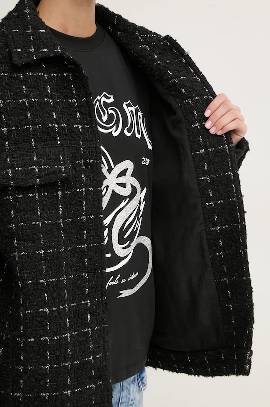 Jakna s dodatkom vune IRO WM07MARINOU crna