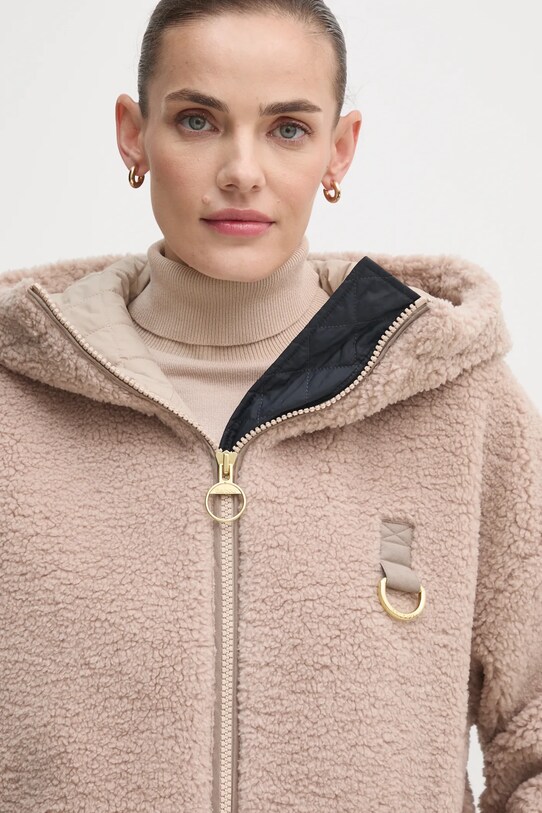 Barbour kurtka Amber Fleece beżowy LFL0072