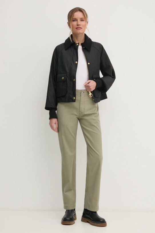 Яке Barbour Cropped Beadnell Wax LWX1403 черен AW24