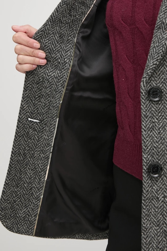 Vlnený kabát Barbour Paulette Mensy Jacket LTA0122