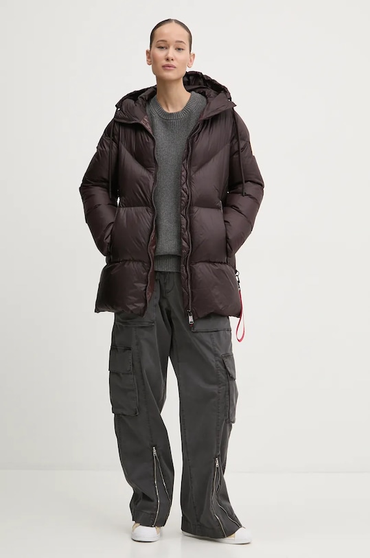 Páperová bunda After Label VIENNAN051 burgundské AW24