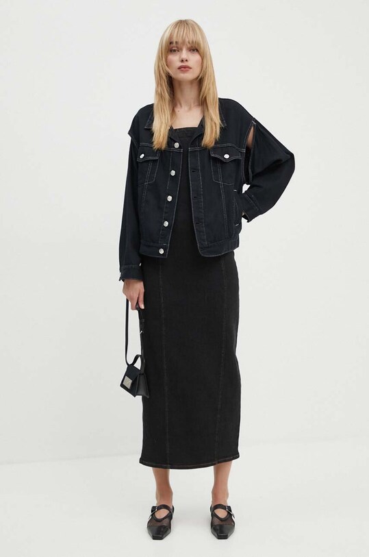 MM6 Maison Margiela giacca di jeans S62AN0121.M30002 nero AW24