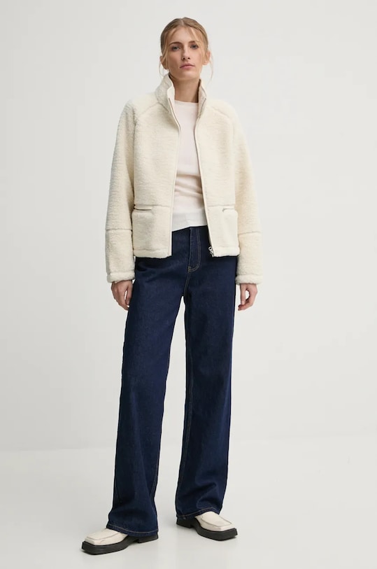 Samsoe Samsoe bluza polarowa TARA F23400032 beżowy AW24